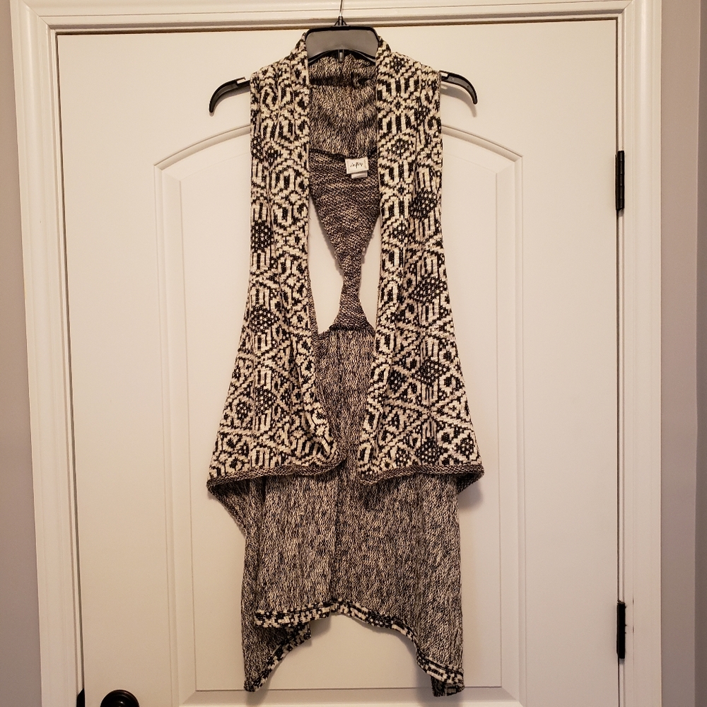 Black and White Vest Tunic